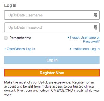 uptodate login and password